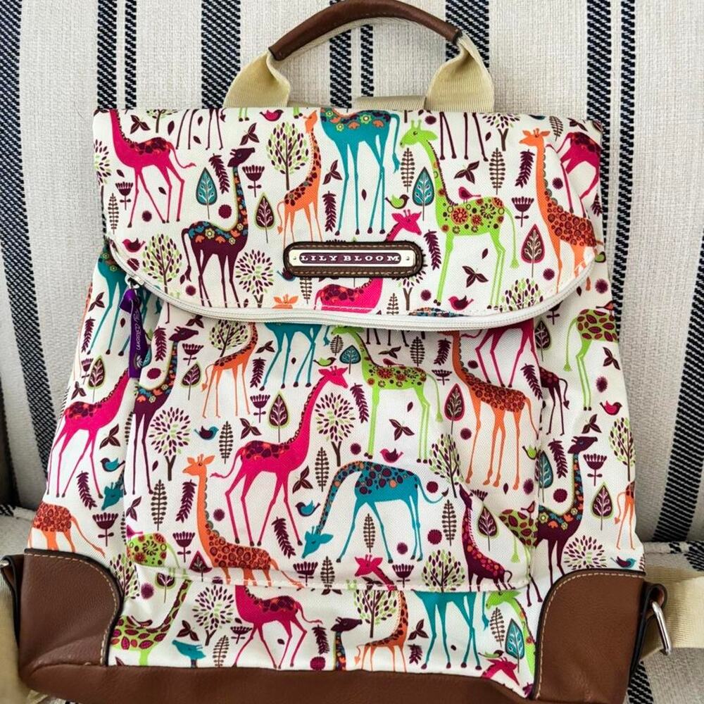 Lily bloom giraffe print mini